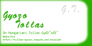 gyozo tollas business card